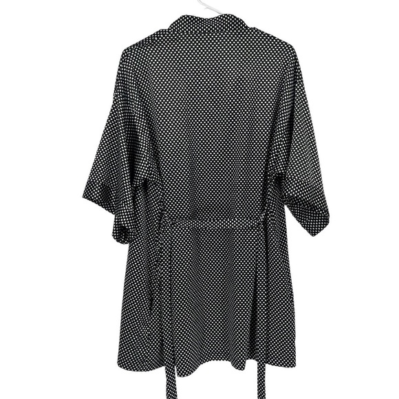 Victoria's Secret Black White Geometric Print Satin Robe Size Small Women’s - Picture 3 of 6
